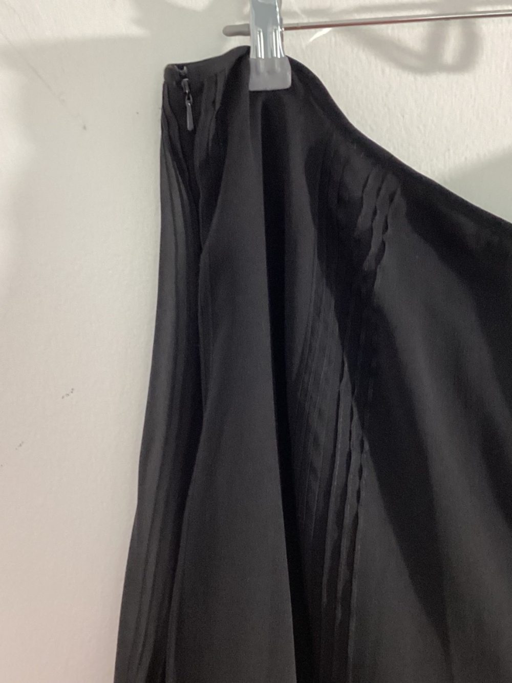 Y2K LAUREN by RALPH LAUREN WOMAN PLUS 18W BLACK 100% SILK MIDI GOUDE SKIRT - Picture 4 of 10